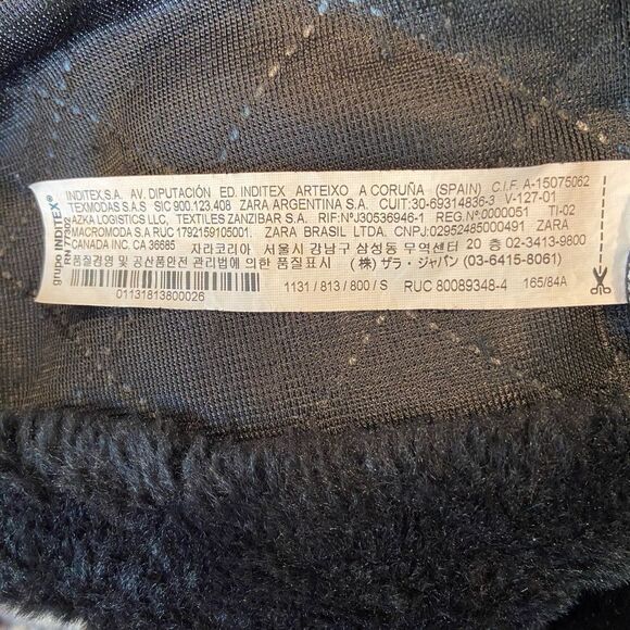 Zara Black Cropped Fuzzy Sweater S - Picture 4 of 5